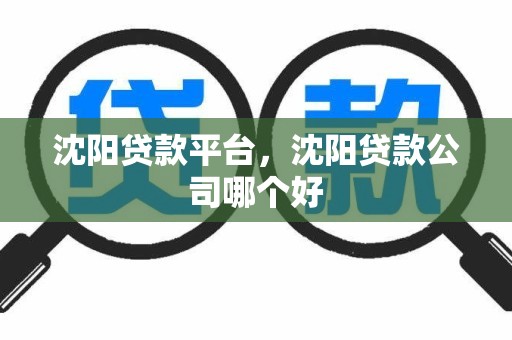 沈阳贷款平台，沈阳贷款公司哪个好