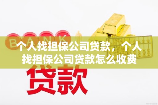 个人找担保公司贷款，个人找担保公司贷款怎么收费