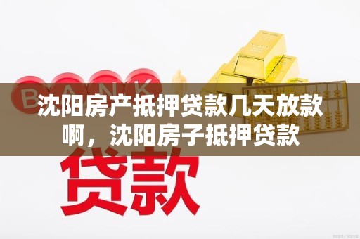 沈阳房产抵押贷款几天放款啊，沈阳房子抵押贷款