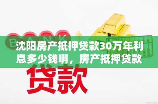 沈阳房产抵押贷款30万年利息多少钱啊，房产抵押贷款30万30年每月还多少