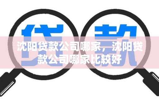 沈阳贷款公司哪家，沈阳贷款公司哪家比较好