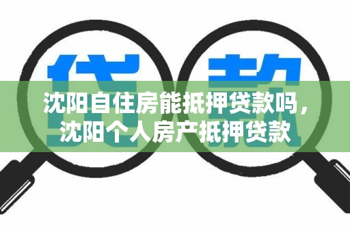 沈阳自住房能抵押贷款吗,沈阳个人房产抵押贷款