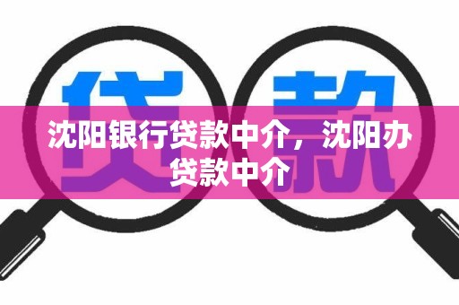 沈阳银行贷款中介，沈阳办贷款中介