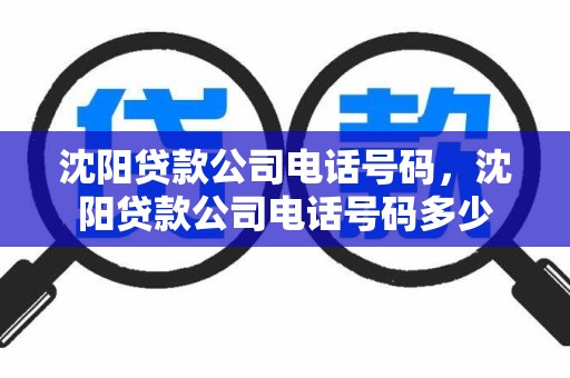 沈阳贷款公司电话号码，沈阳贷款公司电话号码多少