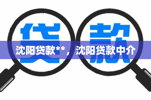 沈阳贷款**，沈阳贷款中介