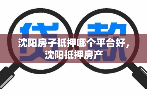 沈阳房子抵押哪个平台好，沈阳抵押房产