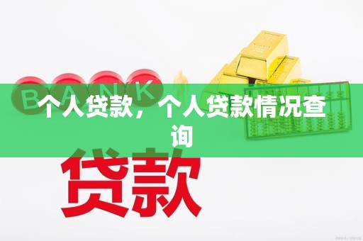 个人贷款，个人贷款情况查询